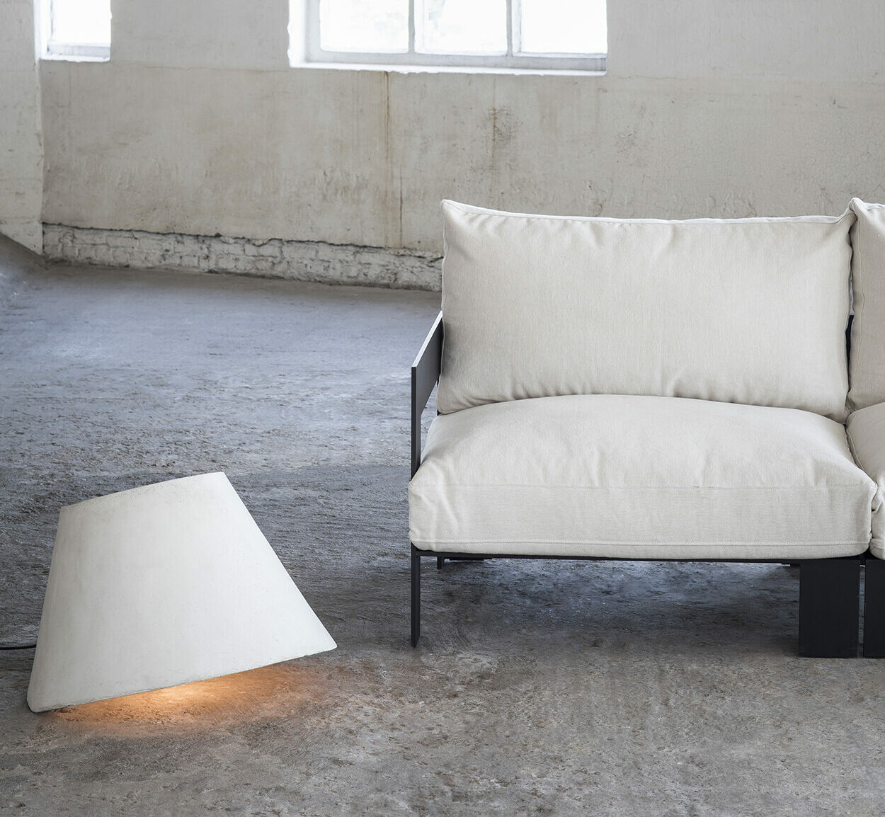 outdoor sofa & lamp, serax